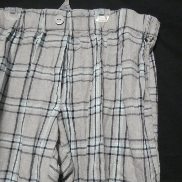 Plaid Flannel Lounge Pants | Front Button Detail | Stretchy Waistband | Unisex - Picture 5 of 15